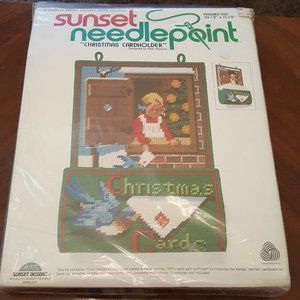 Christmas Cardholder Sunset Needlepoint Kit Plastic Canvas  6045 10.5" x 15.5"